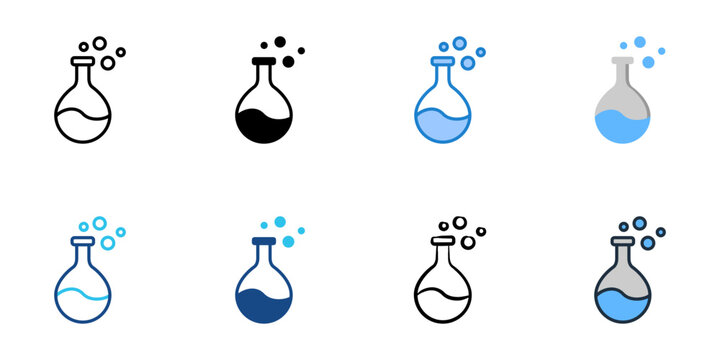 Innovation lab icons set multiple style collection. Editable stroke 
