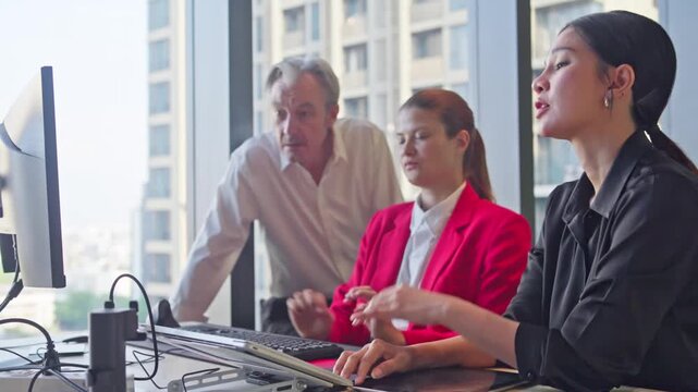 Team collaboration session office environment business meeting urban setting professional viewpoint engaging discussion