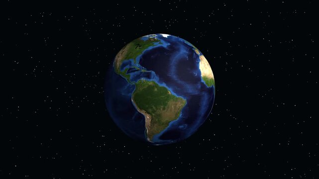 3D Earth Animation Zooming into Timisoara Romania with Geographic Data Overlay