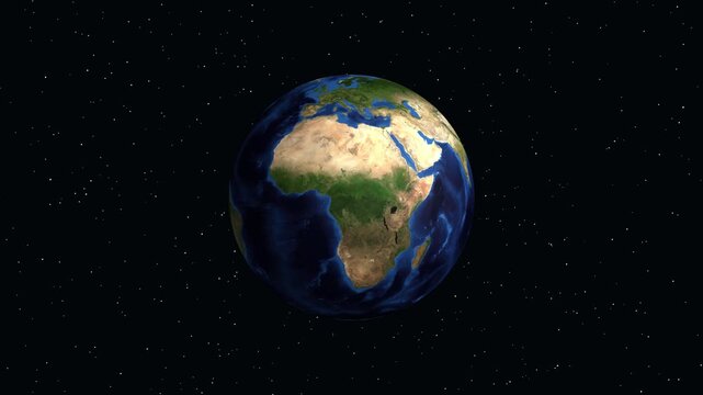 Animated Globe Zooming Into Jos Nigeria with Geographic Data Overlay