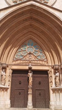 Gothic architecture of the Tarragona Cathedral in Spain