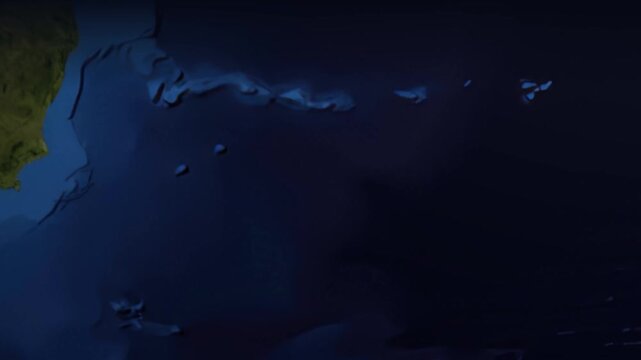 Animated Flight Path from Sao Paulo Brazil to Sydney Australia