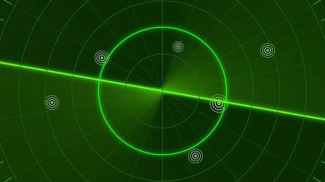 Digital Radar monitor searching. Full HD. 4K