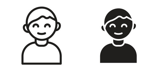 Baby boy icon symbol, black style vector icons pack © RImon