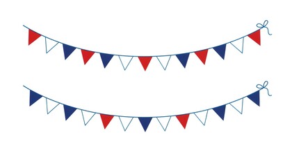 Obraz premium Canada day celebration festive bunting flags for national day