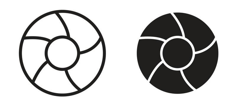 Camera shutter icon symbol, black style vector icons pack