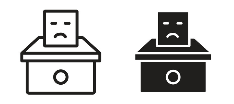 Complaint box icon symbol, black style vector icons pack