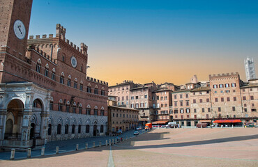 Obraz premium splendid wonders of beautiful Siena, one of the most beautiful medieval cities in Italy
