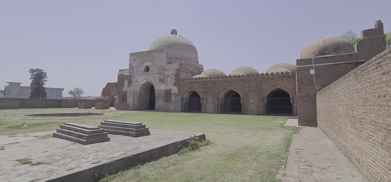 Ancient Mughal Architecture of Kabuli Bagh Mosque Built by Emperor Babur in Panipat Haryana India