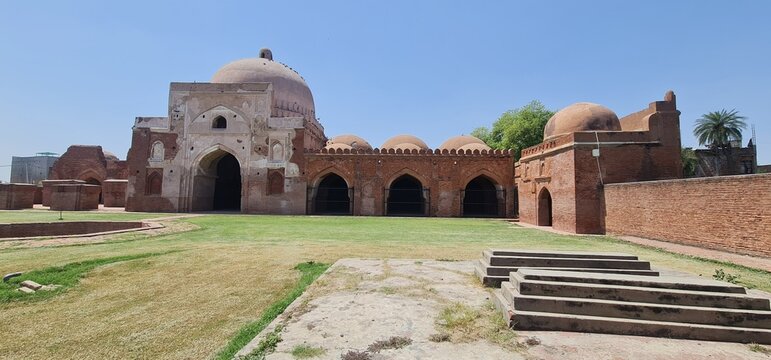 Ancient Mughal Architecture of Kabuli Bagh Mosque Built by Emperor Babur in Panipat Haryana India