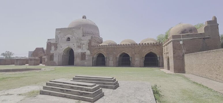 Ancient Mughal Architecture of Kabuli Bagh Mosque Built by Emperor Babur in Panipat Haryana India