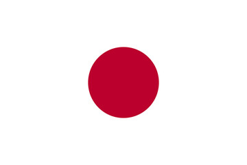 Japan flag icon with rounded corners isolated on transparent background. © Sajeeb