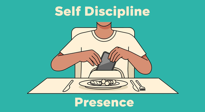 Choosing Mindfulness Over Distraction: A Visual Depiction of Digital Self-Control During Meals