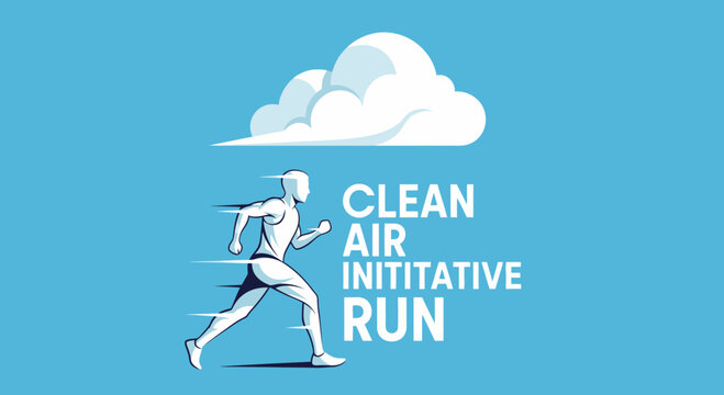 Clean Air Initiative Run: A Symbolic Illustration for Environmental Awareness and Fitness
