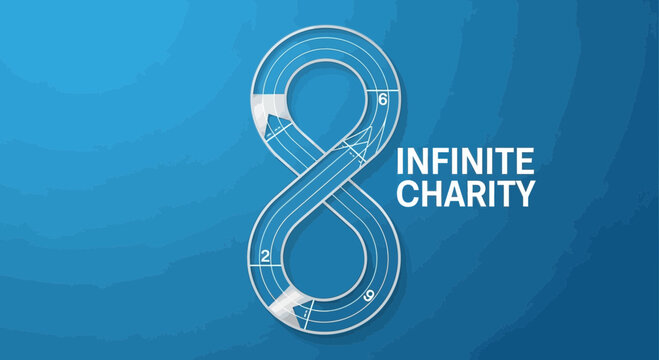 Conceptual Illustration Exploring Themes of Charity, Infinity and Endless Giving for Good Causes