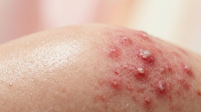 Healthy skin barrier vs acne inflammation dermatitis rash pimple