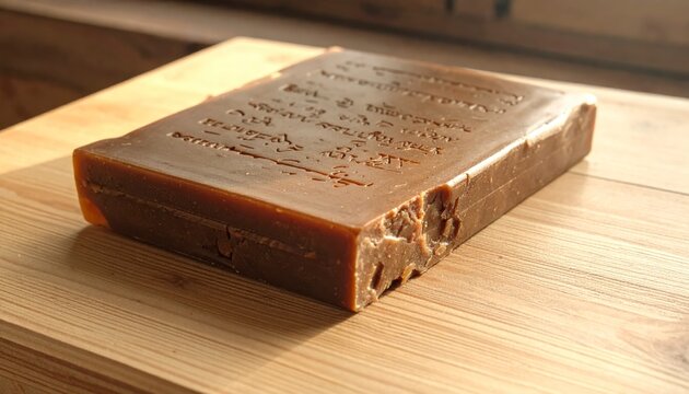 A rectangular wooden wax tablet displaying ancient Latin cursive writing impressions made by a stylus on a wooden surface.