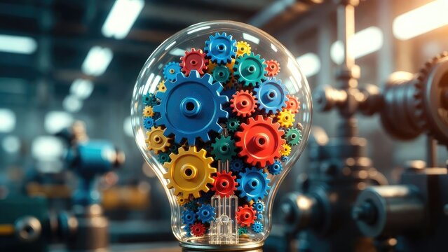 Industrial workshop for innovative engineering concepts and digital art perspectives