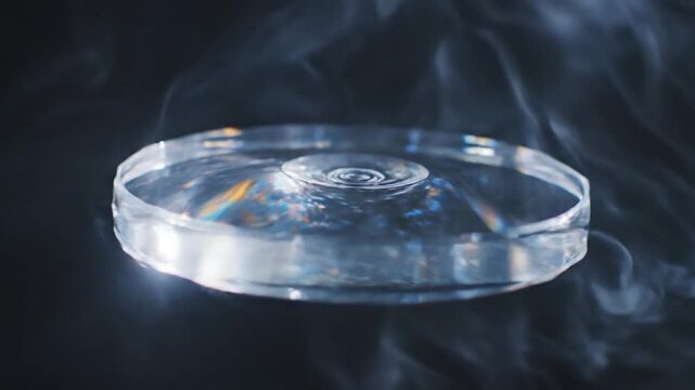 Smoke Rising from Compact Disc.