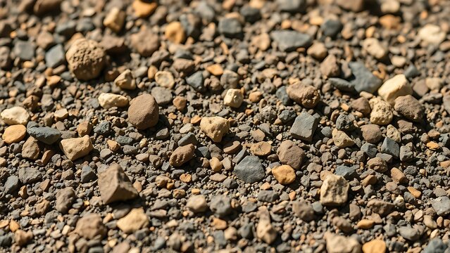nodules. Close-up of a rough mineral ore surface with nodules of various earthy colors. safety posters, maintenance manuals, designed for precision metalworking and fabrication facilities.