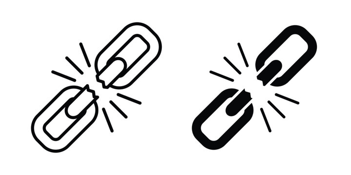 Weakness icon editable designs collection. black and white icons