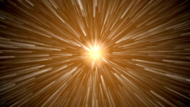 Abstract Gold and Pink Hyperdrive Motion Graphic, Speed of Light Warp Loop