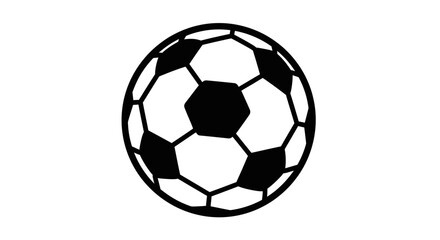 black soccer ball icon on white background © Freelancer