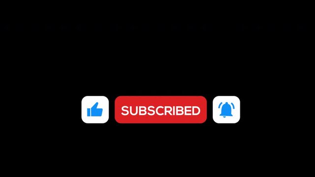 Subscribe Like and Notification Bell Button Animation