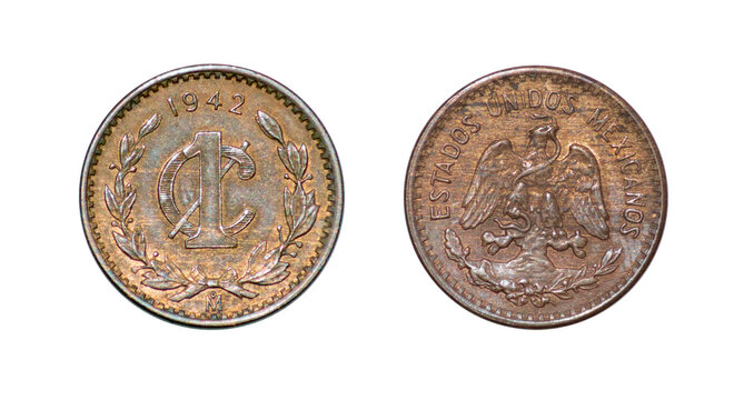 Coin 1 centavo. 1942. Mexico