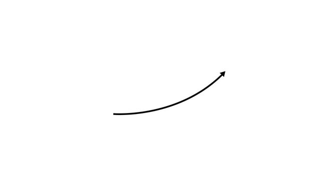 Abstract arrow business graph icon animation background &ndash; Business Success Rising Arrow Moving Up on white Background 4K Loop