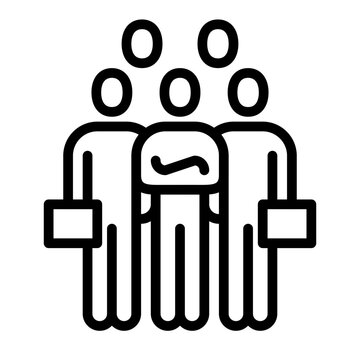 Workgroup Icon Line Vector Illustration, People, Business People, Businessman