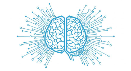 Digital Brain with Neural Network Connections. © Ardi