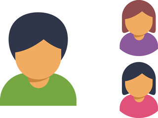 Fototapeta premium Flat design vector avatars representing people for user profiles and account icons