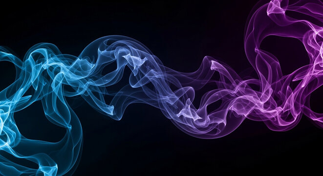 Vibrant Aethereal Neon Smoke Trails Background | Glowing Blue Purple Flow | Mystic Cosmic Energy | Abstract Dark Texture Wallpaper blue smoke on black