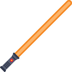 Naklejka premium Orange laser sword icon representing science fiction concept
