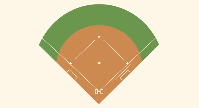 Baseball field layout illustration.