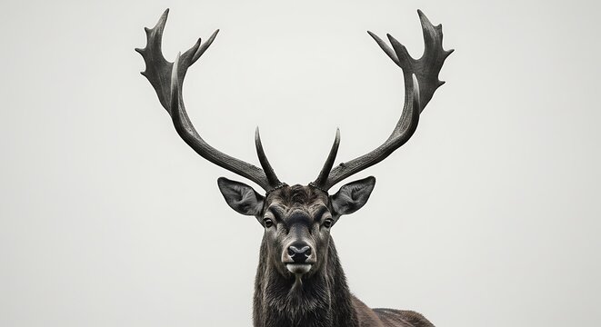 Majestic Stag: Dark Antlered Majesty