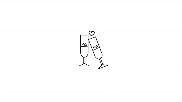 Couple Of Champagne Glasses Icon