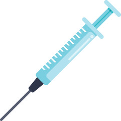 Fototapeta premium Syringe with needle containing a liquid, representing healthcare and vaccination