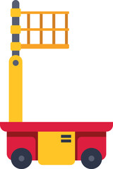 Obraz premium Aerial boom lift flat vector illustration isolated on white background