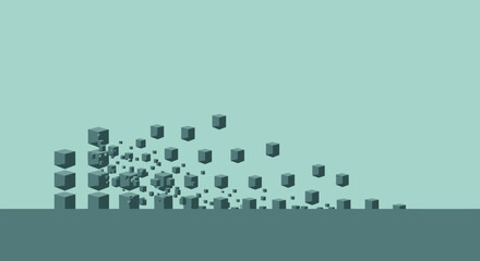 Bitcoin Flat minimalist illustration of crypto scalability b © Artbibun