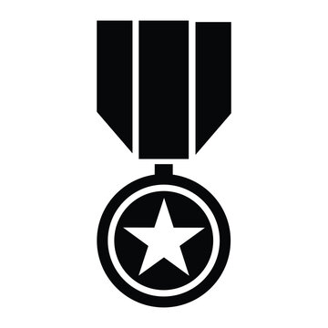 Military medal star award icon