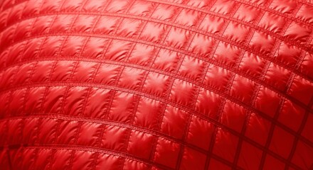 Fototapeta premium Red leather texture close-up view.