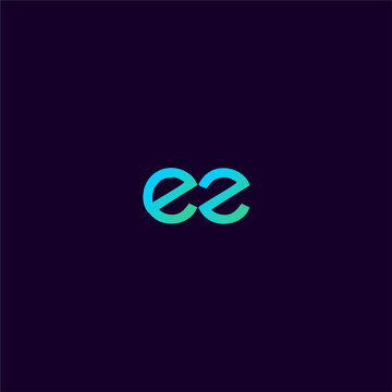 Sleek dual-letter monogram logo with fluid infinity-loop curves, suited for digital tech startups, creative agencies, fintech, and modern brand identity design applications
