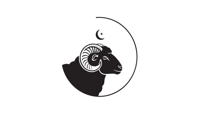 sheep with white background vector