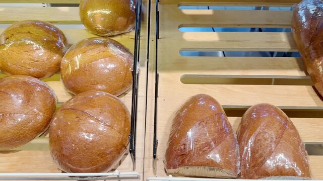  Bread at the grocery store, buying bread at the supermarket