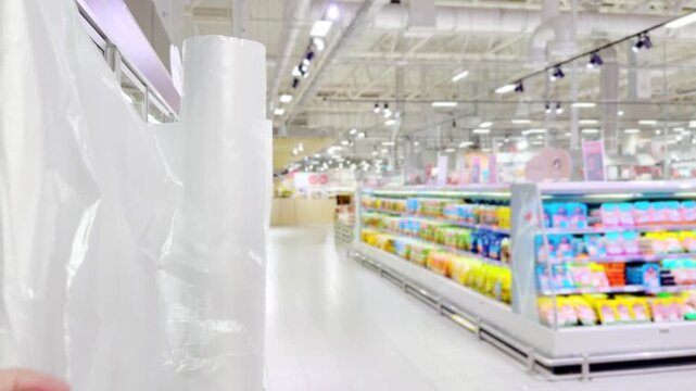 Choosing food from shelf at the supermarket,vegetables in the grocery section, Grocery stores 
