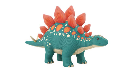 Naklejka premium Cartoon Stegosaurus Dinosaur