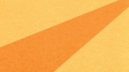 Fototapeta premium Abstract geometric light yellow paper background with orange ray, macro texture for banner, template, presentation