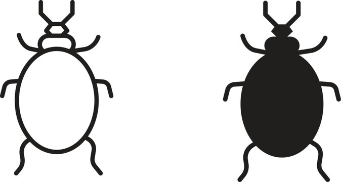 Bedbug icon collection. Minimal icon and symbol
